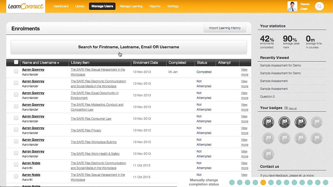 LearnConnect Learning Management System
