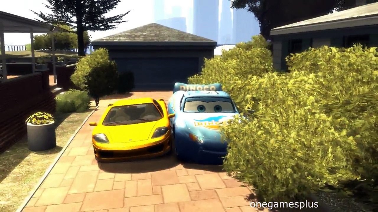 Сontinuing Crash test Dinoco McQueen Fifteen jumps Disney car game GTA IV