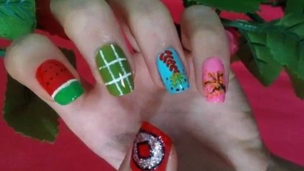 Schöne handgezeichnete Muster Nagel Tet 2016