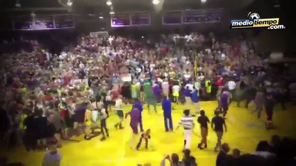 Probablemente la mejor celebración en basquetbol colegial