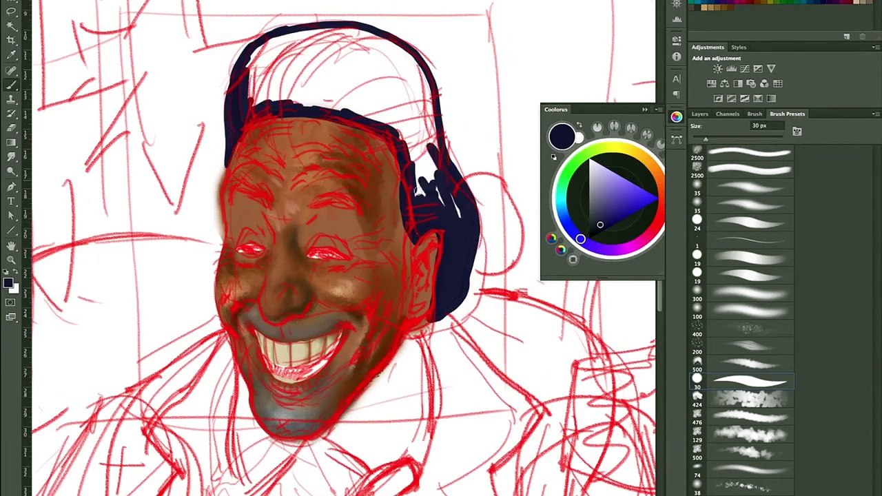 Speed Drawing: The Hunger Games: Catching Fire - Caesar Flickerman HD