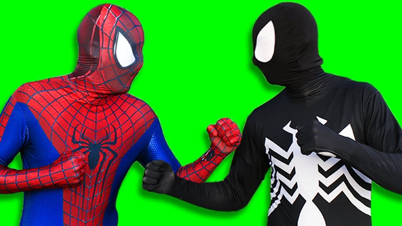 Spiderman hunter Superhero Fights Movie ☆☼☆ Spiderman vs Venom in Real Life