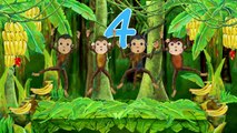 Five Little Monkeys Jumping on the Bed Children Songs, Nursery Rhymes, Kid Songs