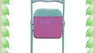 Harbour Housewares Pink / White Padded Folding Desk Chair - Pack of 6
