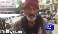 An educated homeless man who speaks English as fluent as a native English speaker.
