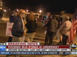 Routes affected by Phoenix bus strike