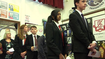 Astronaut Tim Peake speaks to a school from space