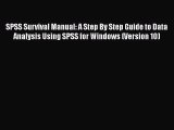 SPSS Survival Manual: A Step By Step Guide to Data Analysis Using SPSS for Windows (Version