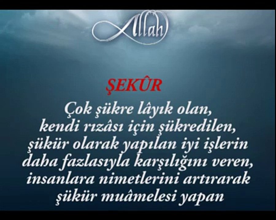 ALLAH''IN 99 İSMİ ŞERİFİ VE ANLAMLARI