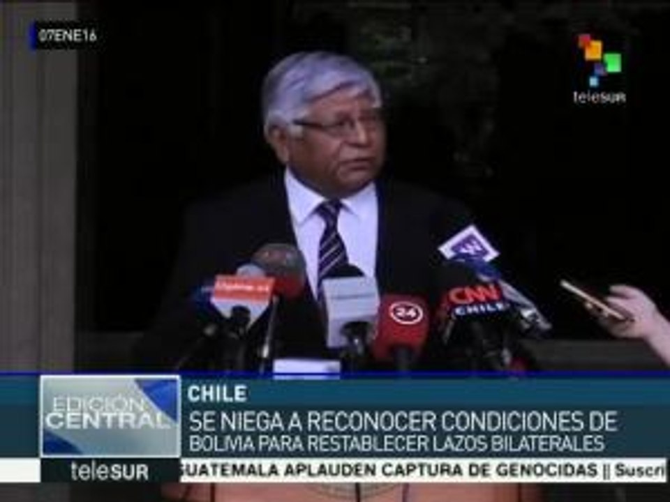 Chile no reconoce condiciones de Bolivia para restablecer relaciones