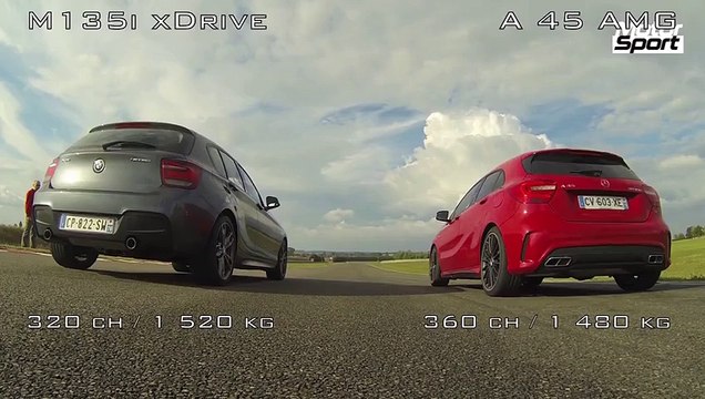 Drag Race : Mercedes A 45 AMG VS BMW M135i xDrive (Motorsport)