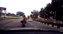 Motorcyclist Instantly Regrets His Road Rage