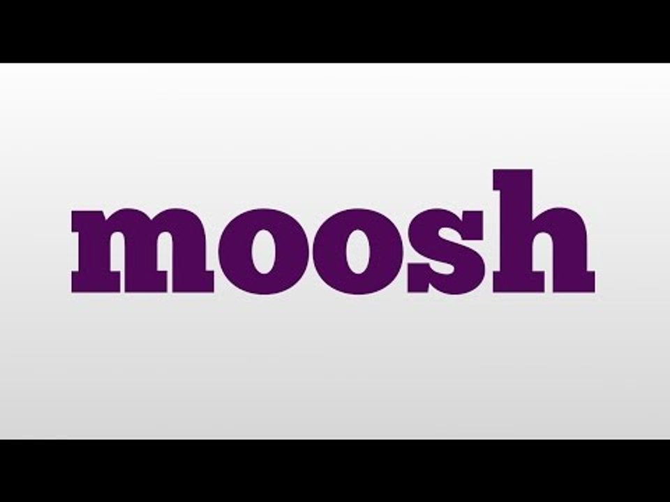 moosh meaning and pronunciation