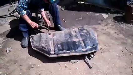 Сварка бензобака газовой горелкой
