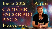 Horóscopo CANCER, ESCORPIO Y PISCIS Enero 2016 Signos de Agua por Jimena La Torre