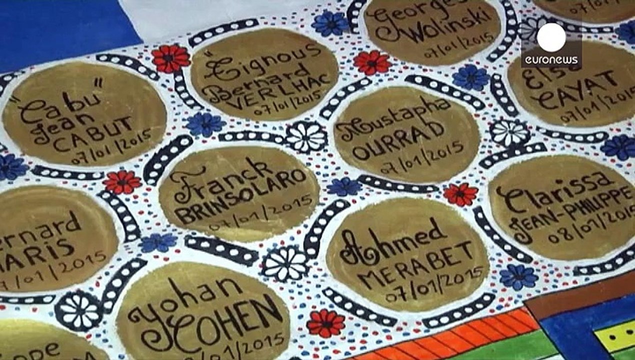 Parisians gather to remember victims of Charlie Hebdo attacks