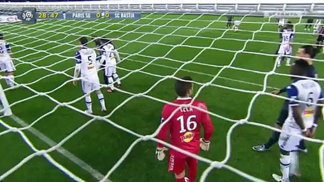 Thiago Silva Goal Paris Saint-Germain 1-0 SC Bastia Ligue 1