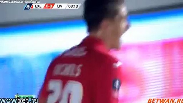 Tom Nichols goal - Exeter 1 - 0 Liverpool - FA Cup - 08_01_2016
