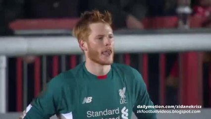 2-1 Adam Bogdan Huge Mistake before Goal - Exeter v. Liverpool 08.01.2016 HD