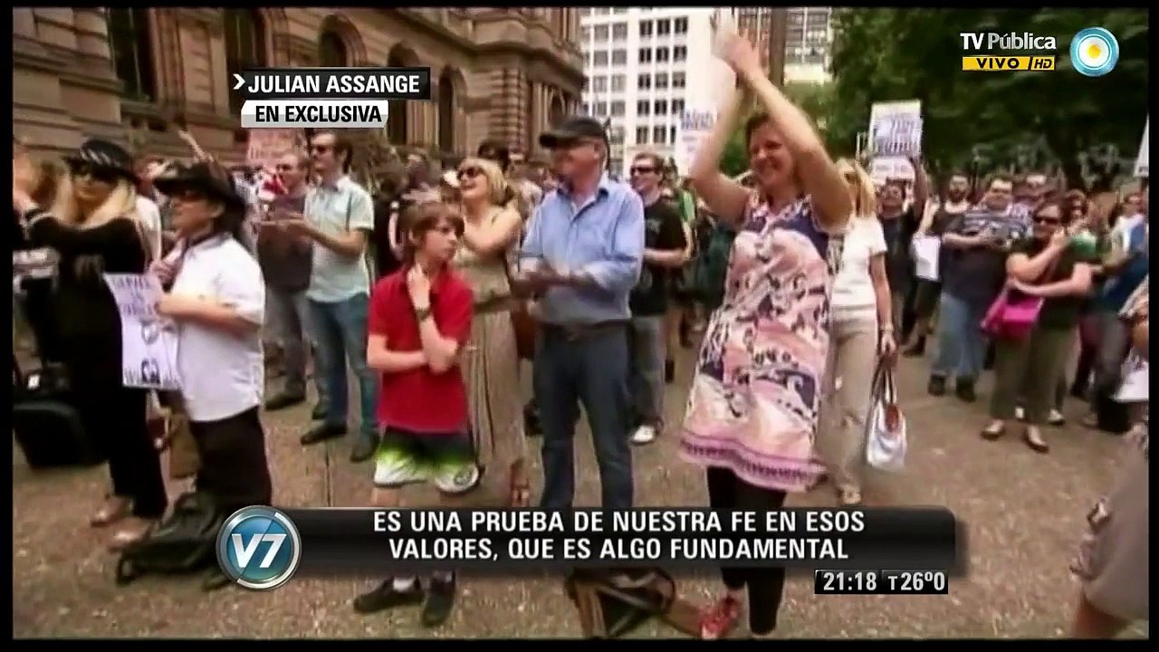 Julian Assange. Entrevista Visión 7. Parte 1 de 5