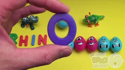 TOYS - Monster's University Surprise Egg Learn A Word! Spelling Zoo Animals! Lesson 12