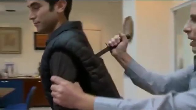 Israeli reporter stabbed on camera while demonstrating protective vest