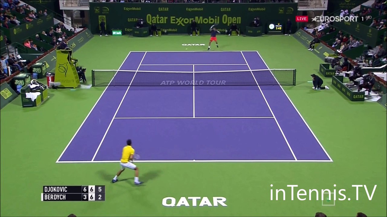 Novak Djokovic vs Tomas Berdych Hot Shot DOHA 2016