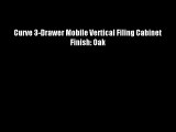 Curve 3-Drawer Mobile Vertical Filing Cabinet Finish: Oak