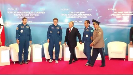 Expedition 44 Receives Warm Welcome Home