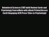 PDF Download Behavioral Sciences STAT (with Review Cards and Psychology CourseMate with eBook