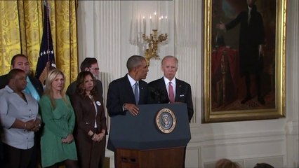 President Obama tears up during gun control speech - BBC News