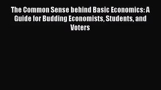 The Common Sense behind Basic Economics: A Guide for Budding Economists Students and Voters