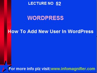 How To Add New User In WordPress (Lec-52)