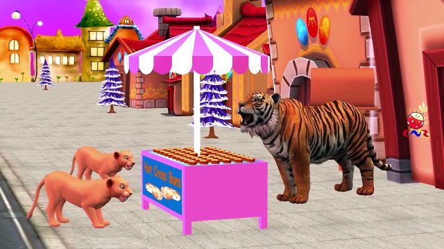 Elephant Singing Finger Family Nursery Rhymes And Tiger Singing Hot Cross Buns Rhymes For