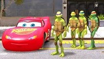 Cars Flash McQueen Disney TMNT with Nursery Rhymes & Ninja Turtles Songs for Children!