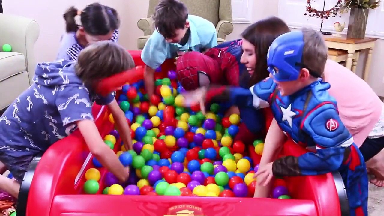 GIANT Ball Pit Surprise Toys CHALLENGE with KittiesMama!!! Surprise Toys & Blind Bags Disn