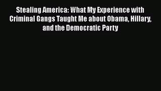 Stealing America: What My Experience with Criminal Gangs Taught Me about Obama Hillary and
