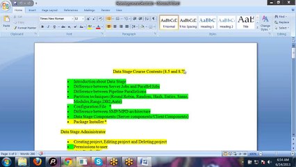 Datastage Online Training by Real Time Experts