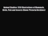 PDF Download Animal Studies: 550 Illustrations of Mammals Birds Fish and Insects (Dover Pictorial