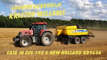 Case IH cvx 195 & New Holland BB960A Loonw. Kristof Willems stro persen