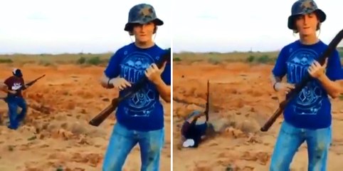 Ayağı Kayıp Düşün Adamın Elindeki Tüfek Patladı