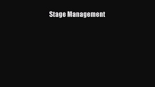 Download Stage Management Ebook Free