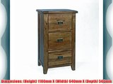 Neo large 3 drawer filing cabinet solid oak wood rusitc furniture