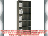 Designer Melamine Tall Wide Bookcase Canyon Grey