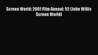 Read Screen World: 2001 Film Annual: 52 (John Willis Screen World) Ebook Free