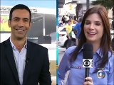 Croatian Fan kisses Brazilian Female reporter on live