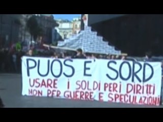 Napoli - "Puos 'e sord", protesta per il reddito minimo (11.12.15)