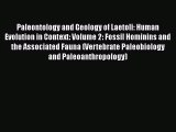 PDF Download Paleontology and Geology of Laetoli: Human Evolution in Context: Volume 2: Fossil