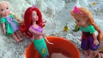 ELSA's SAND Castle! Elsa and Anna's kids have fun on the BEACH-kirancollections