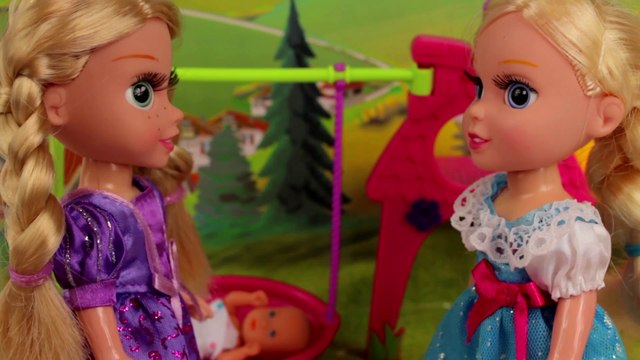 Принцессы Диснея Золушка Похищение малыша видео с куклами игрушки игры для девочек